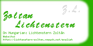 zoltan lichtenstern business card